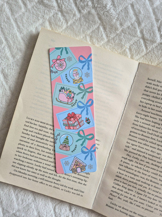 Christmas postcards bookmark: Festive gift for booklovers