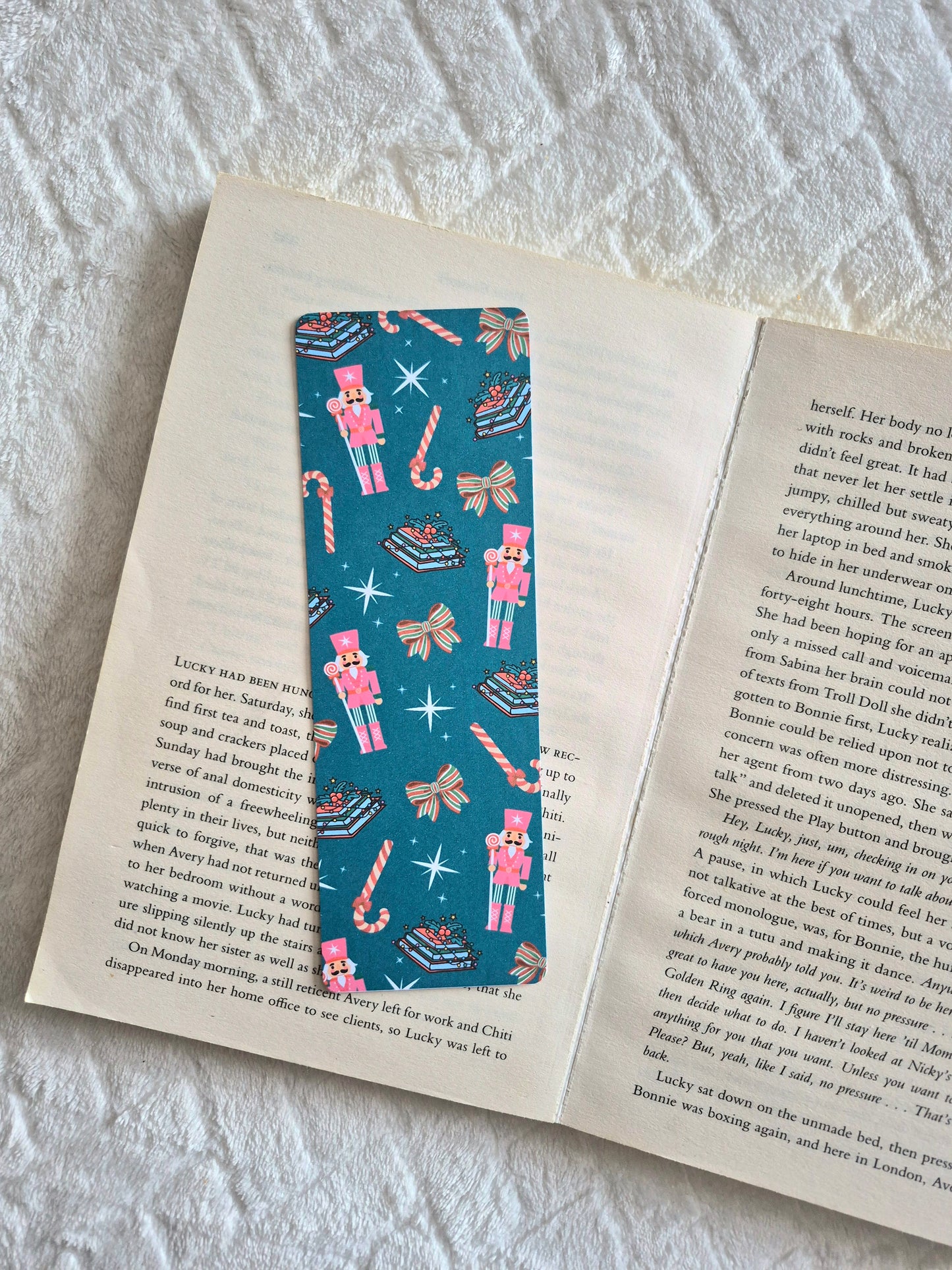 Christmas nutcracker bookmark: Gift for booklover