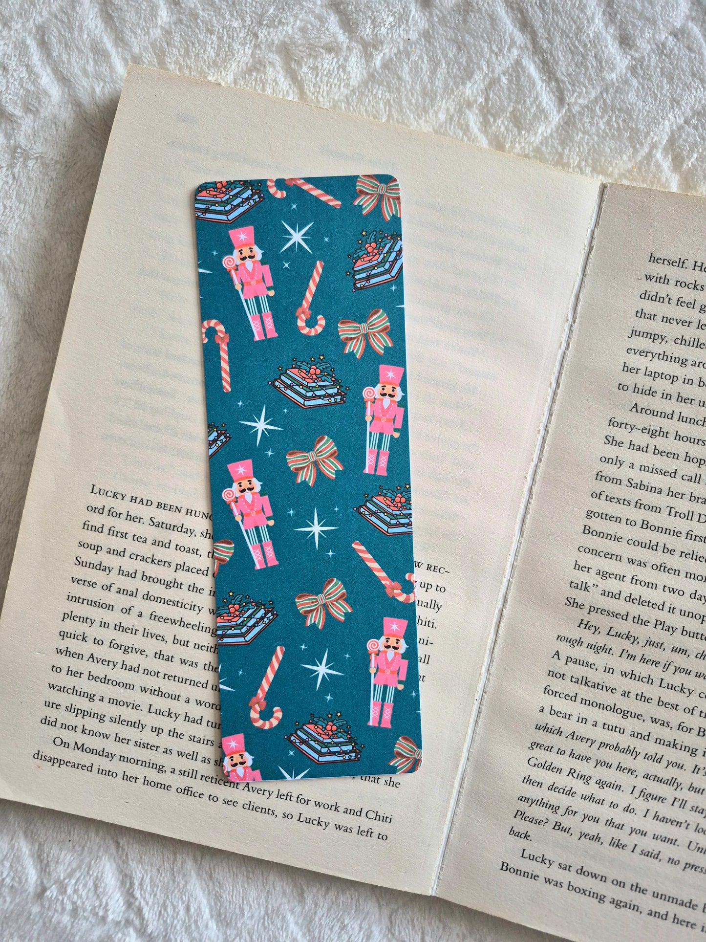Christmas nutcracker bookmark: Gift for booklover