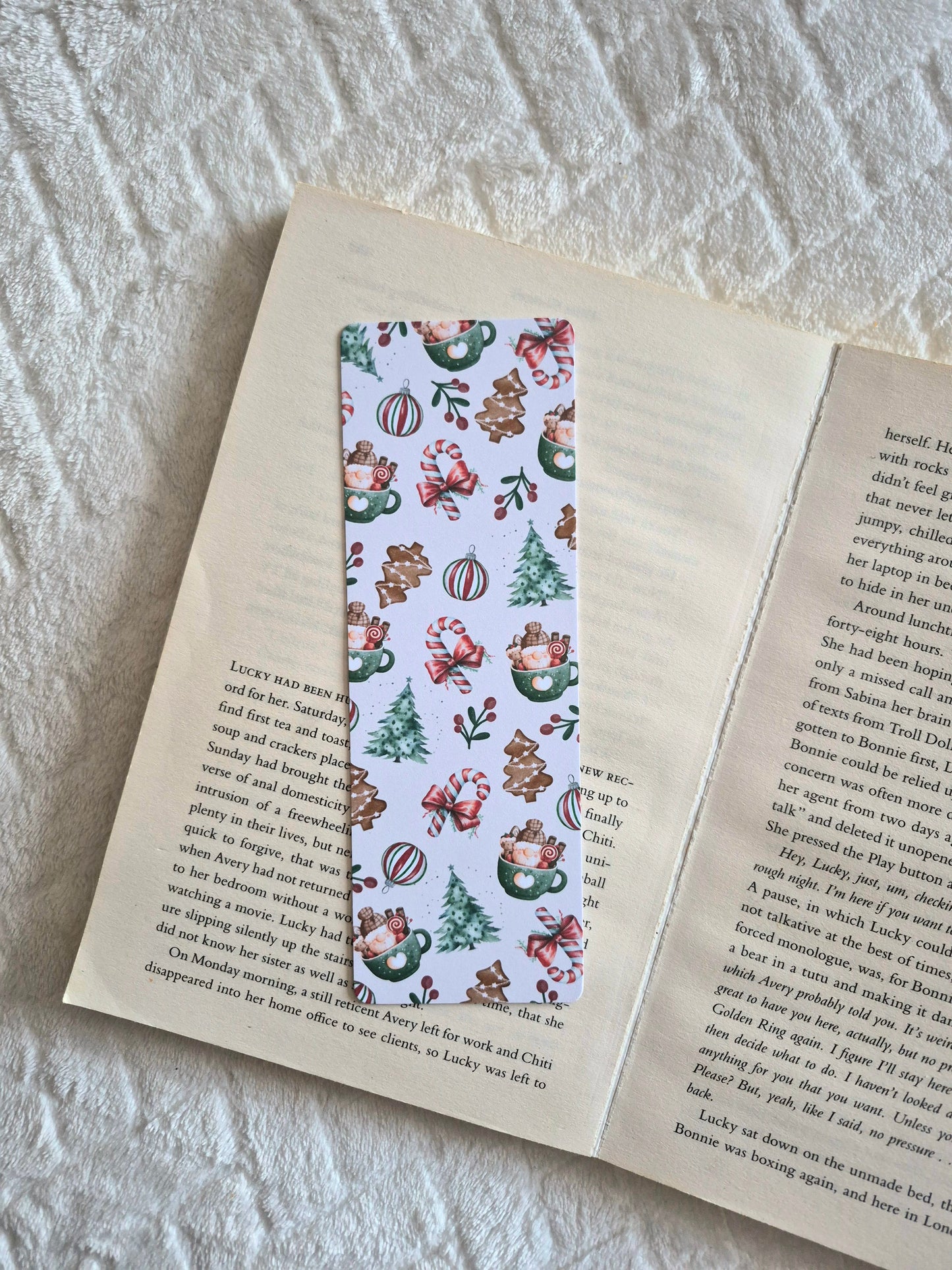 Festive Gnomes Christmas bookmark for booklovers