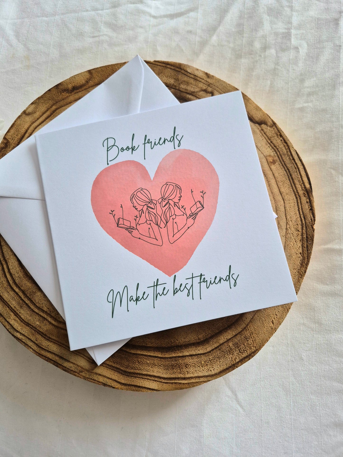 Book friends make the best friends greetings card: Gift for booklovers