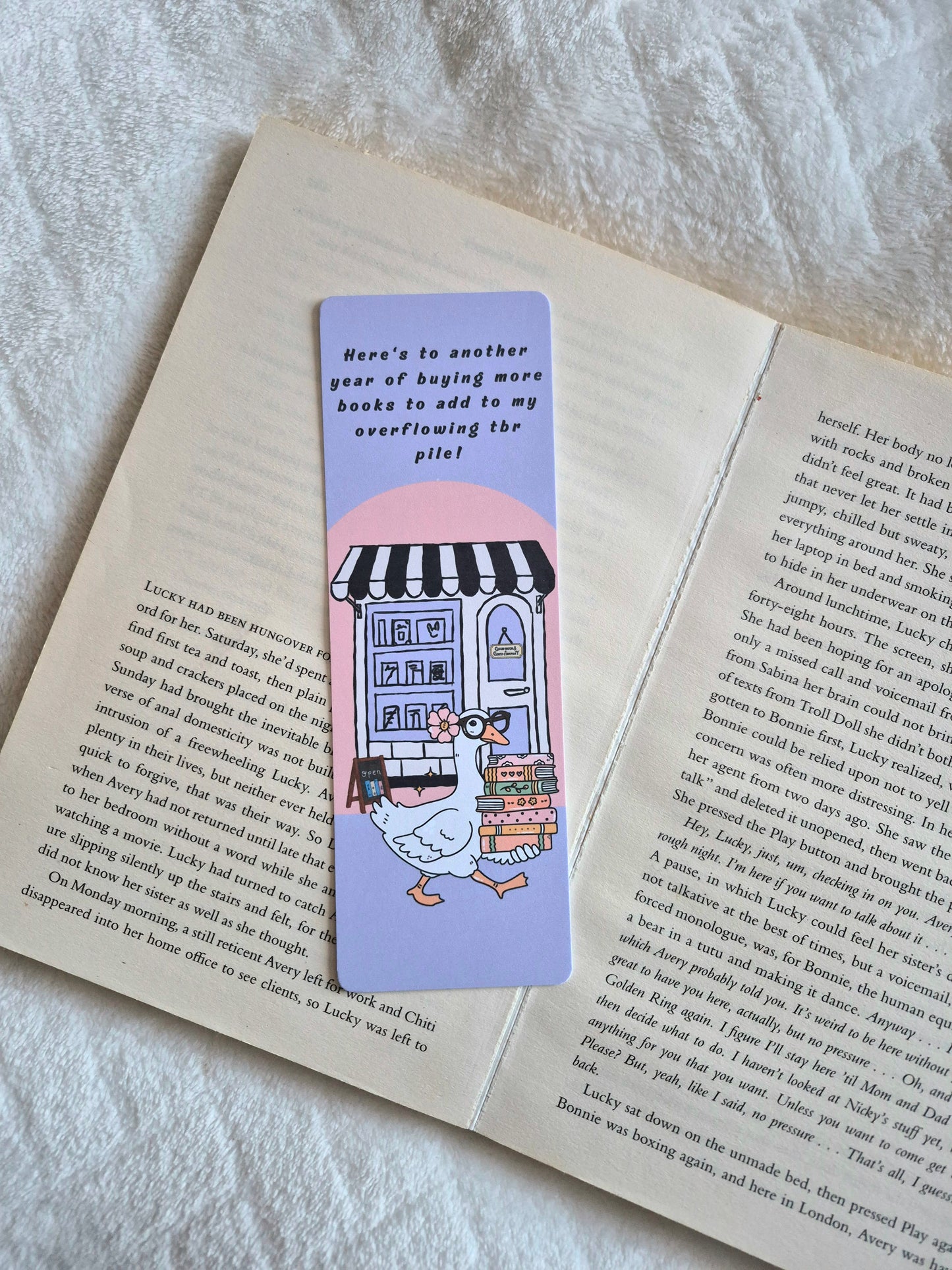 Sassy goose new year bookmark