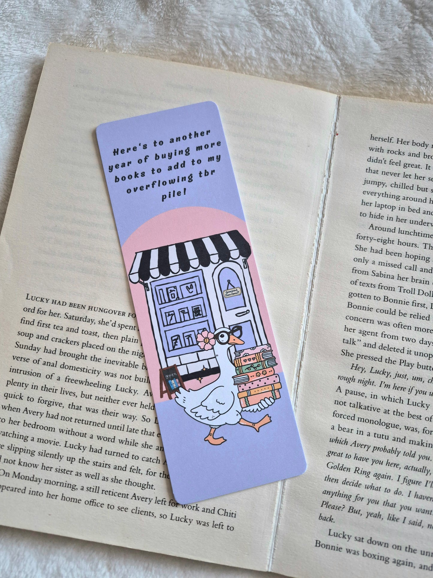 Sassy goose new year bookmark