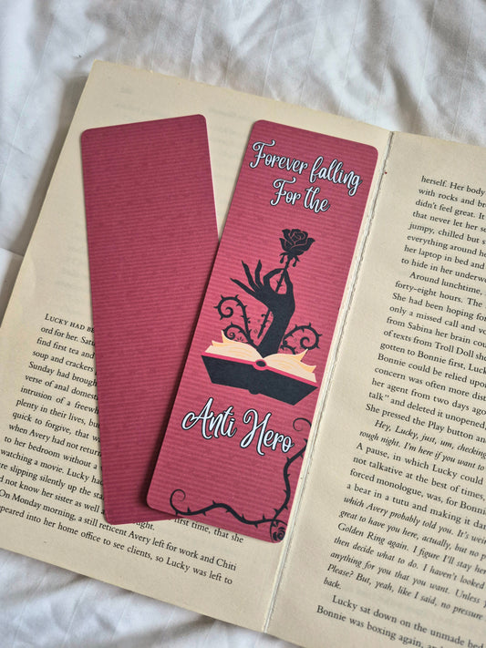 The anti hero dark romance bookmark