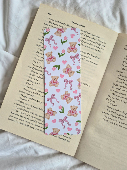 Teddy and bows bookmark