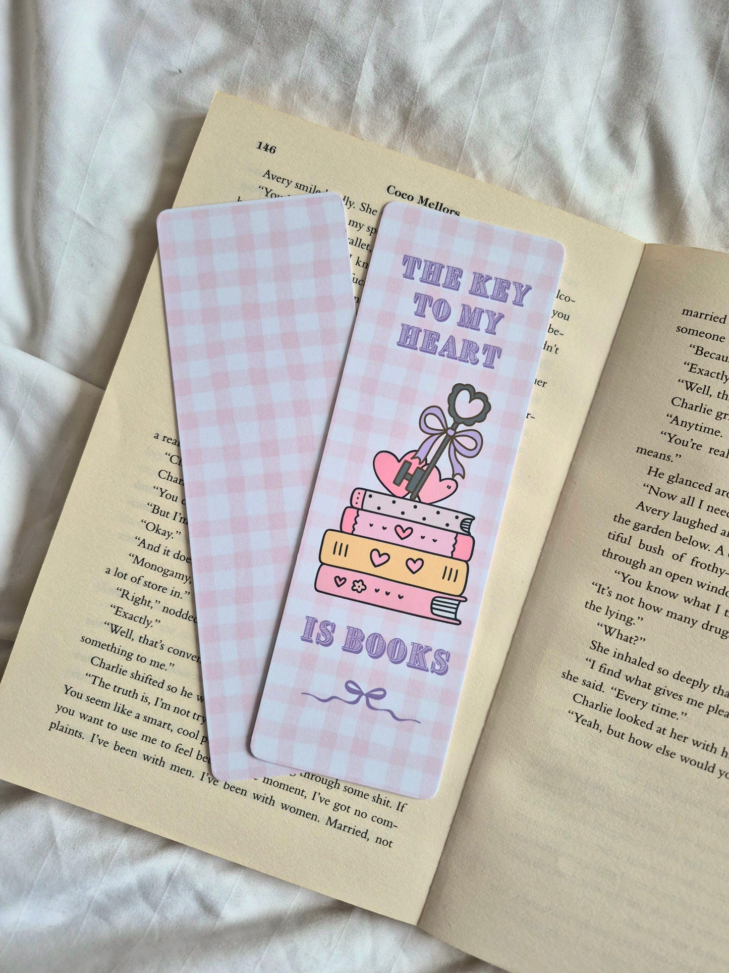 The key to my heart is books bookmark