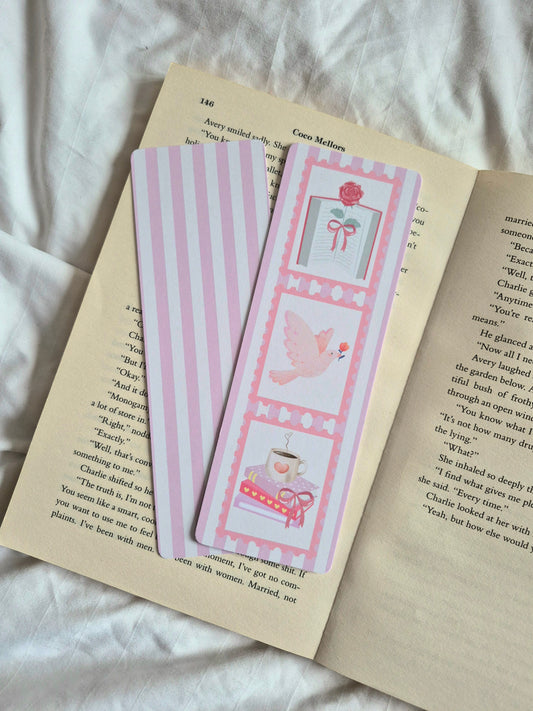 Soft girl coquette stamps bookmark