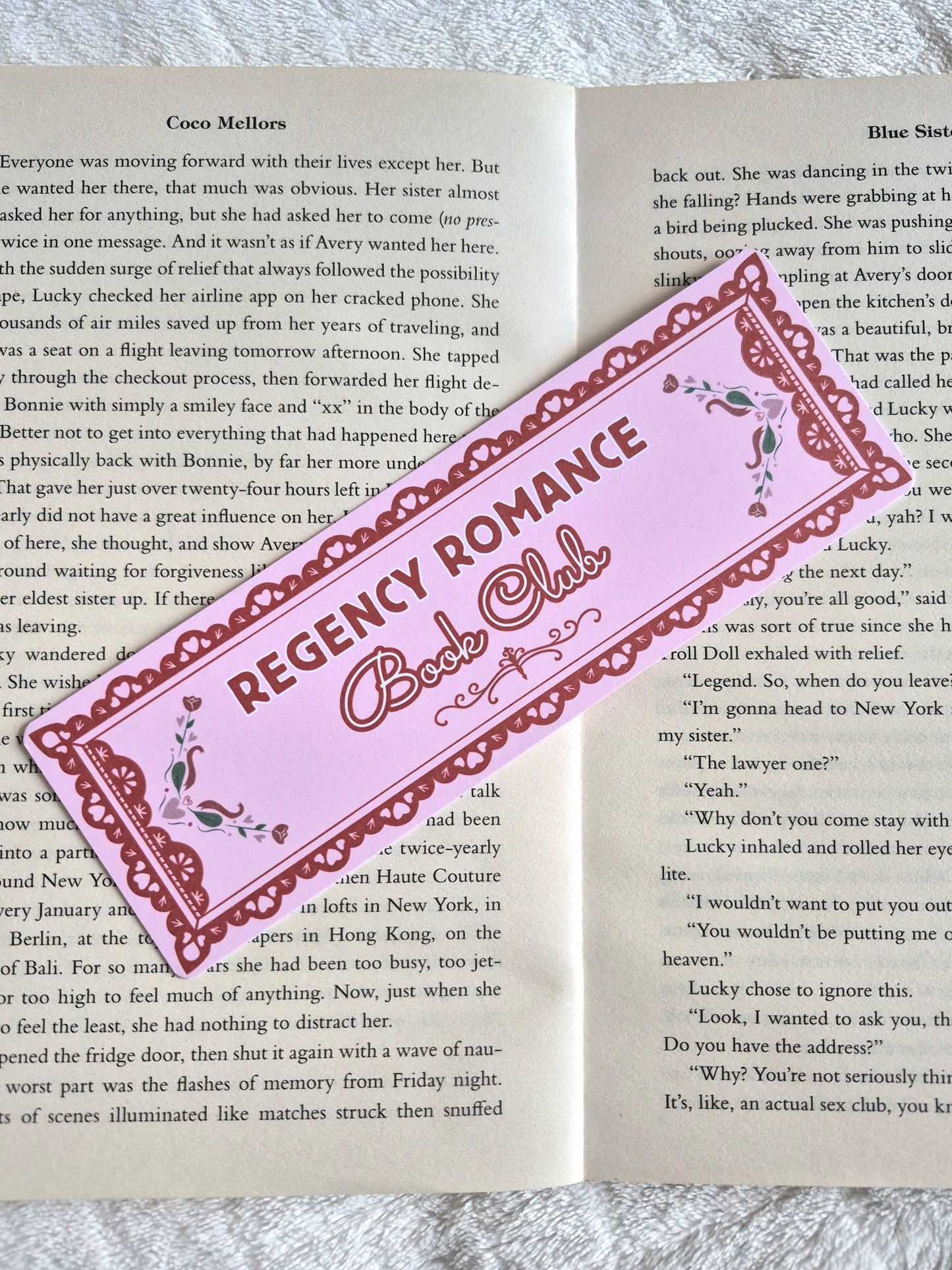 Regency romance Book club bookmark