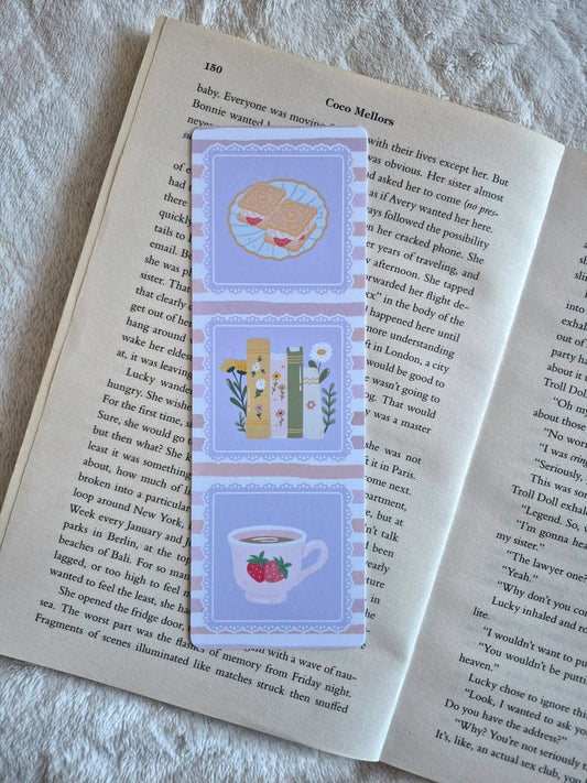 Books and sweet treats spring bookmark