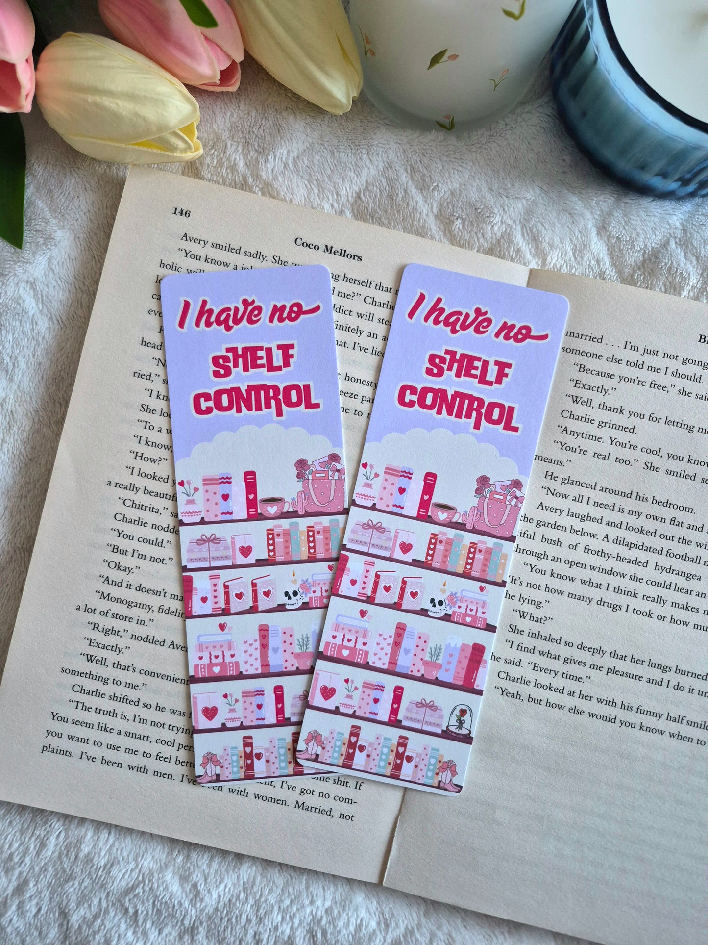 I have no shelf control bookmark for booklovers