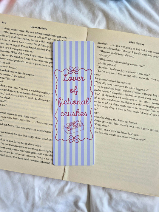 Lover of fictional crushes coquette style bookmark