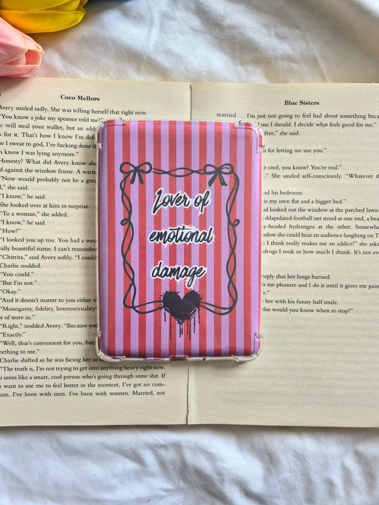 Lover of emotional damage pink & purple stripes kindle insert