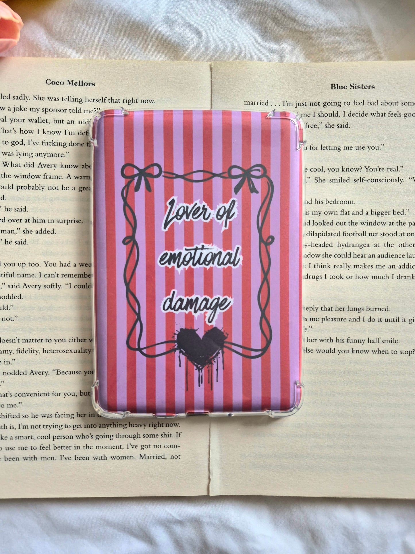 Lover of emotional damage pink & purple stripes kindle insert
