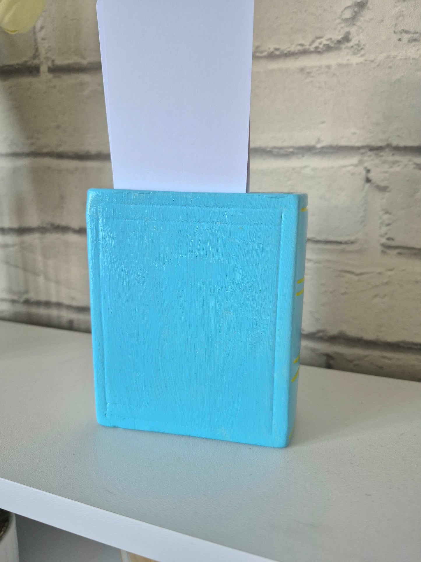 OOPPS! Ceramic bookmark holder - Hand painted blue and white