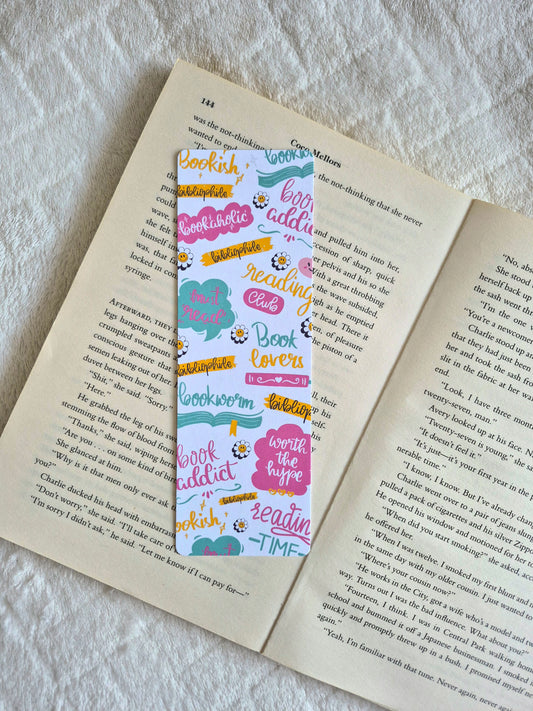 Booklover quotes double-sided print bookmark