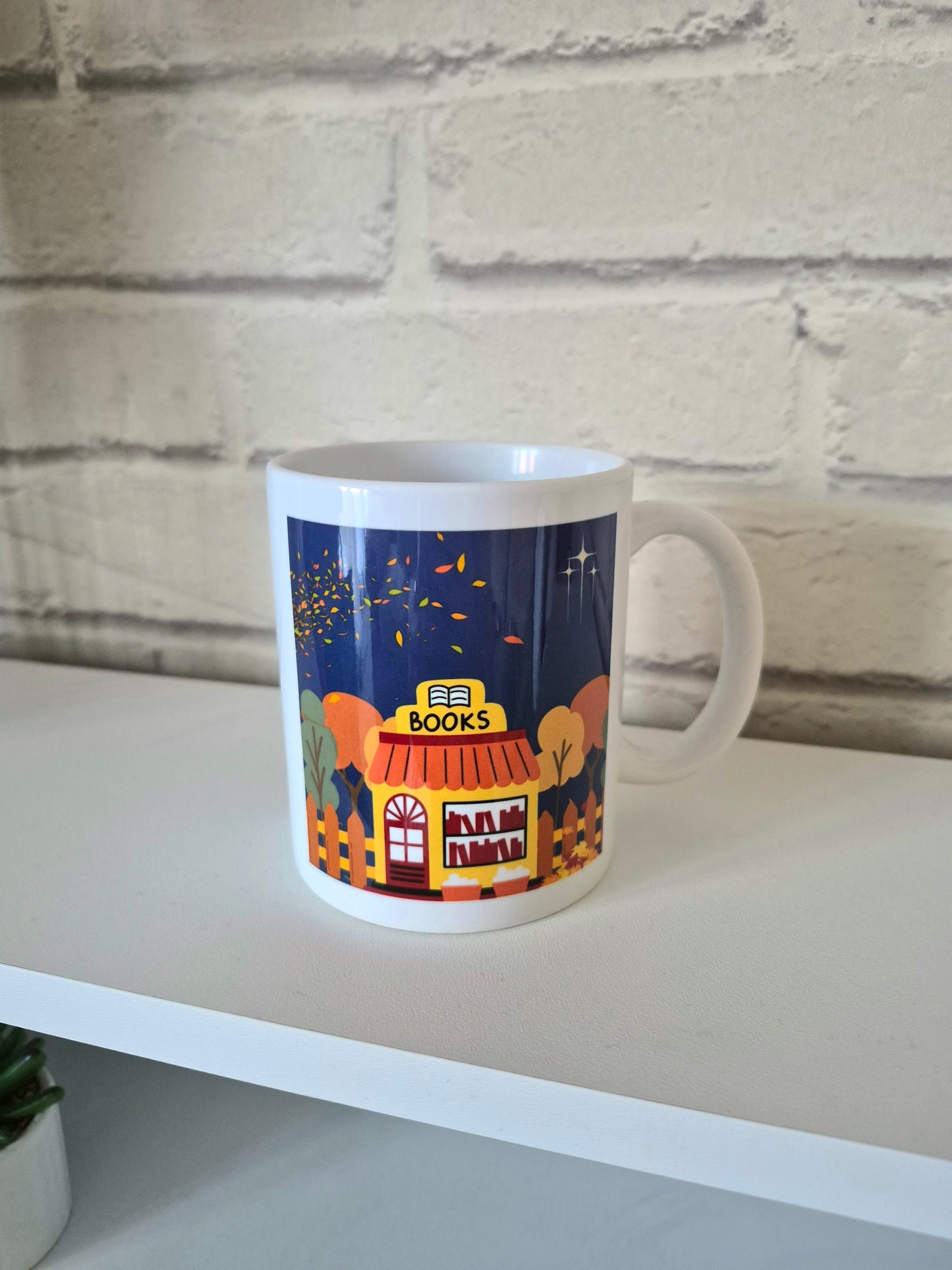 Autumn bookshop tea/coffee mug (DISCONTINUED PRODUCT)