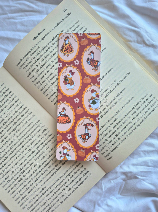 Cosy autumn geese bookmark