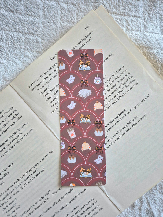 Cosy bookish autumn bookmark