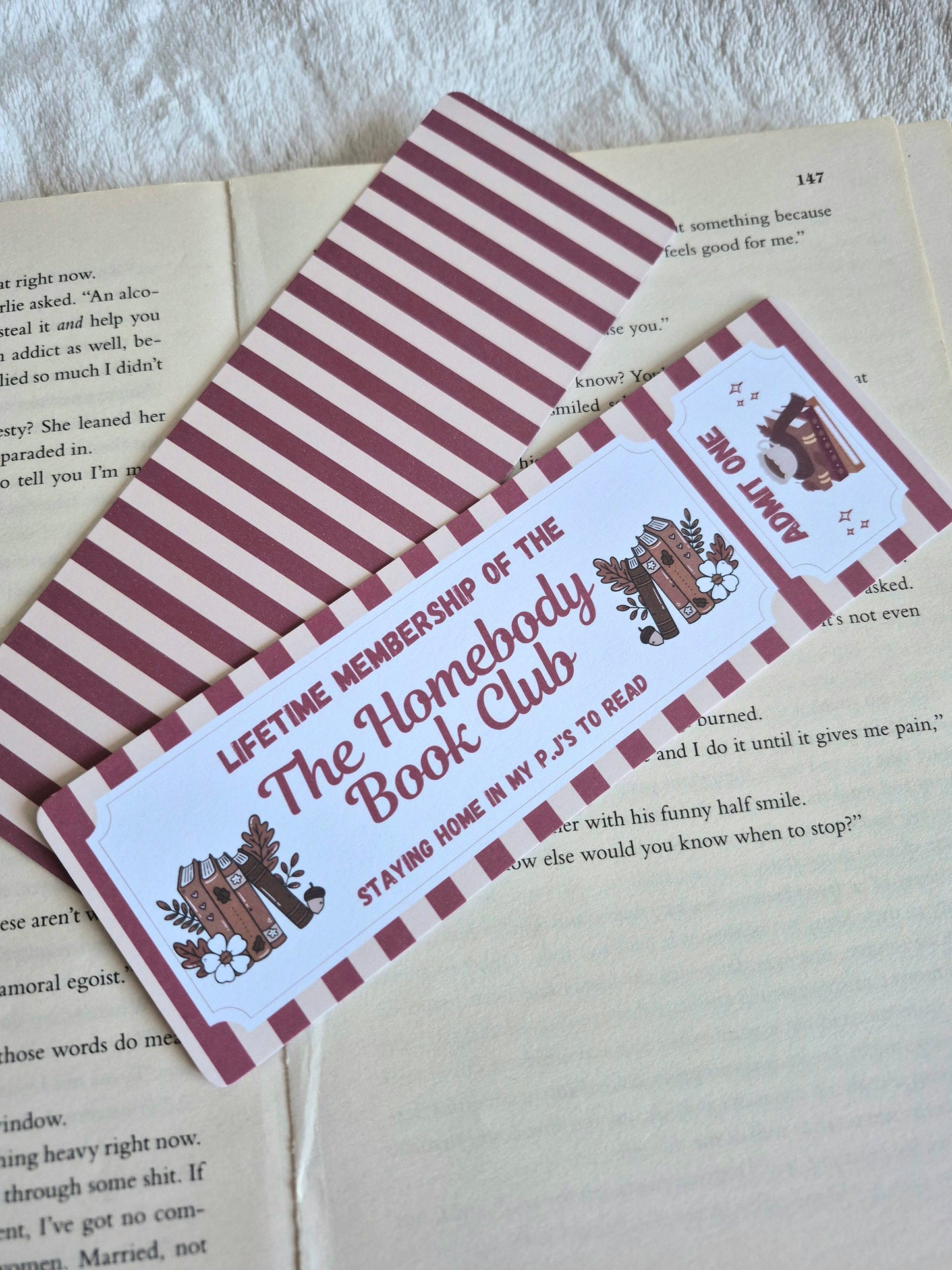The Homebody Book Club bookmark