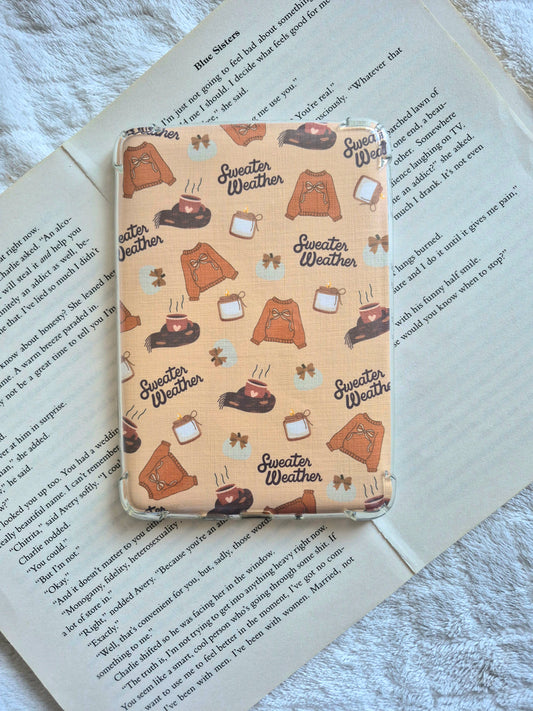 Sweater weather autumn Kindle insert: Linen cardstock