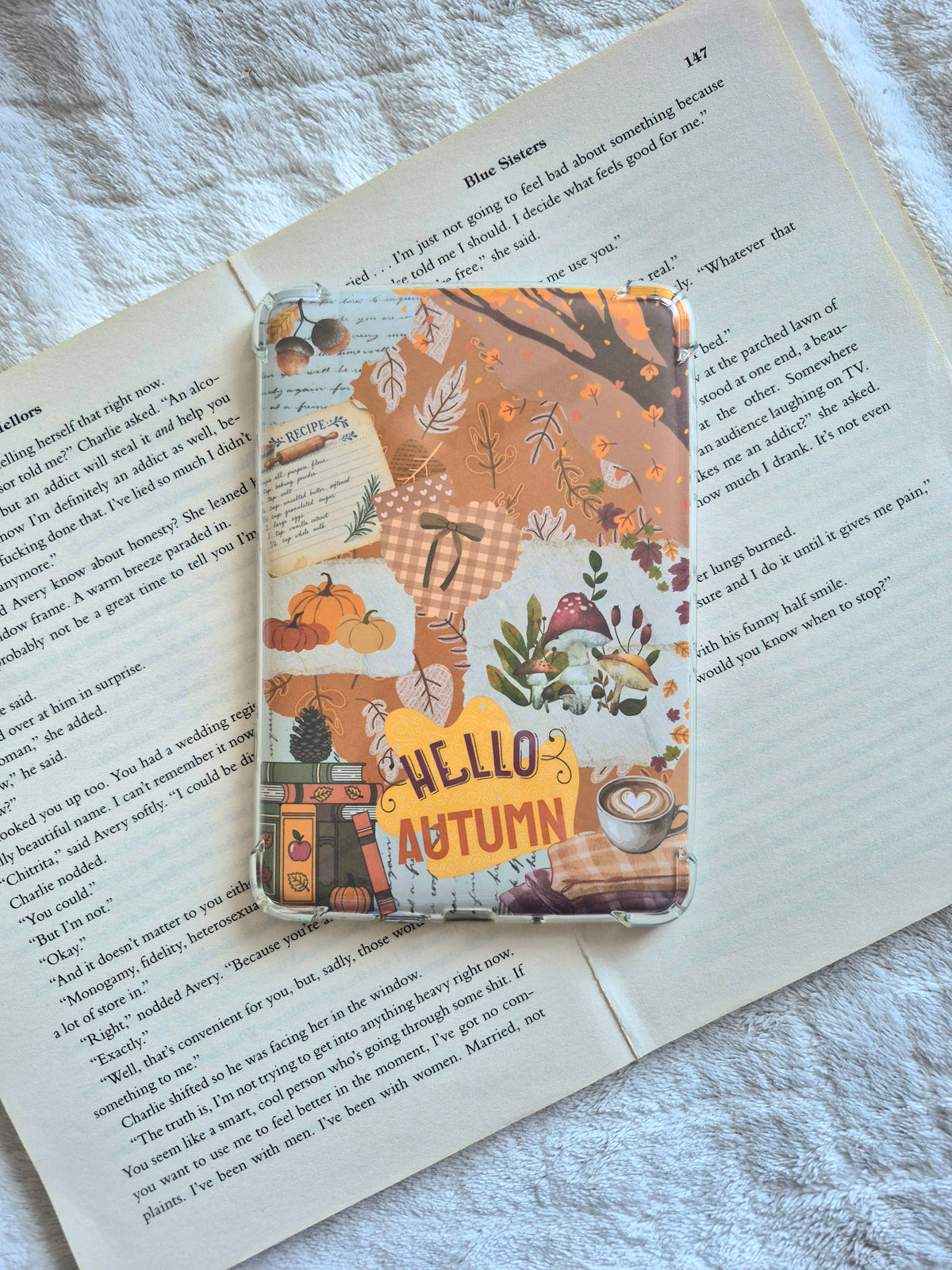 Autumn collage patchwork kindle insert