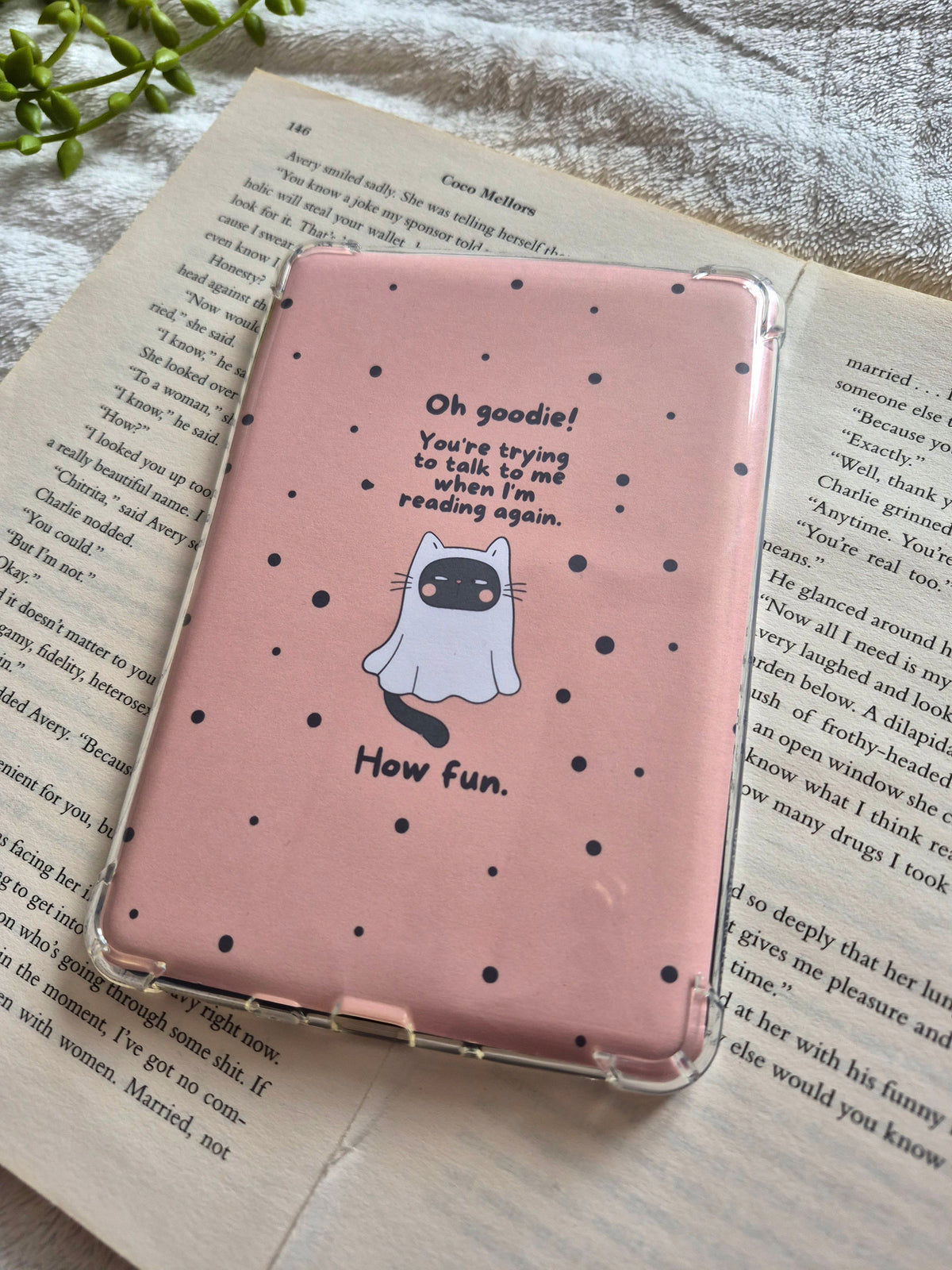 Spooky season sarcastic cat kindle insert