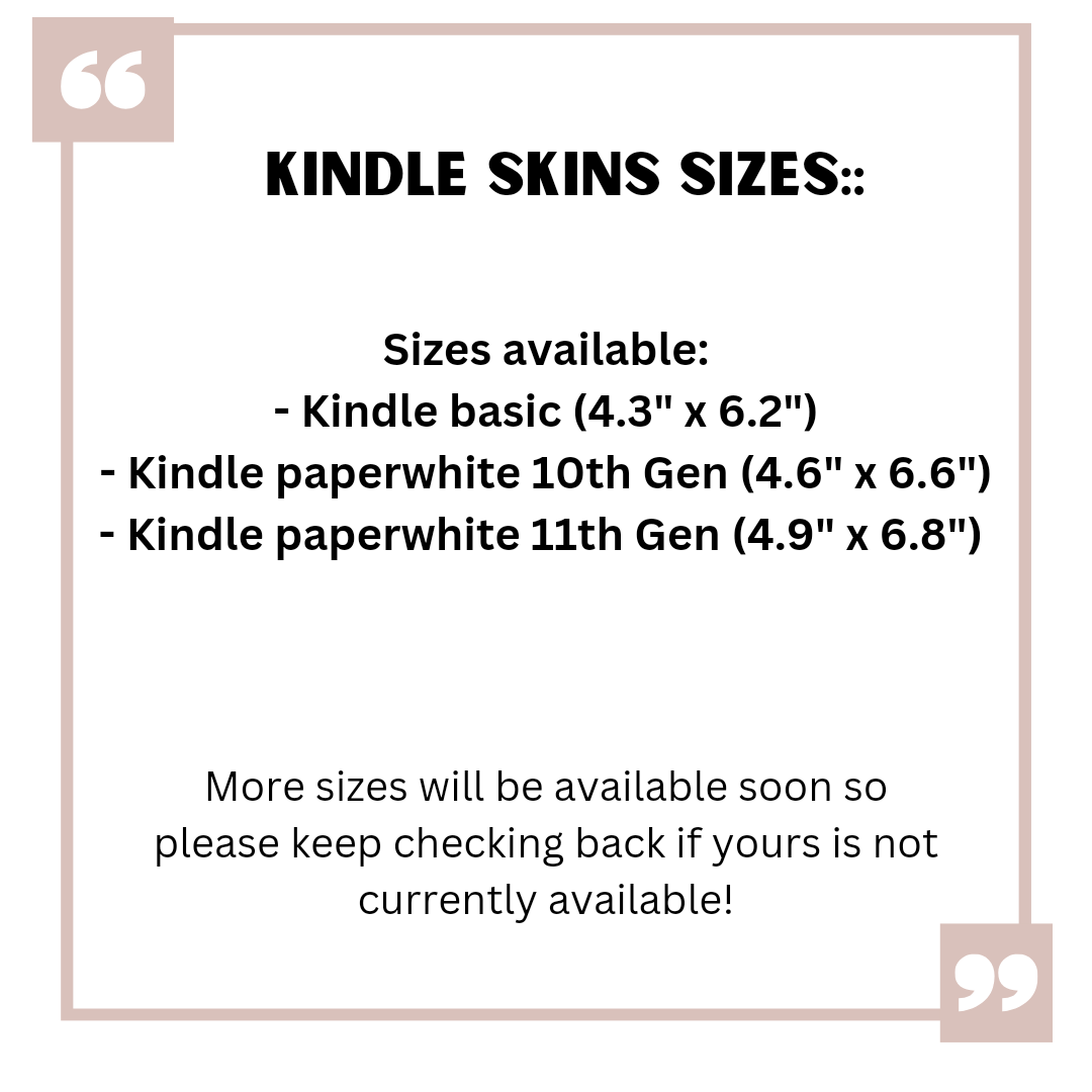 Soft girl spring Kindle skin - Insert for kindles | Booklover accessories
