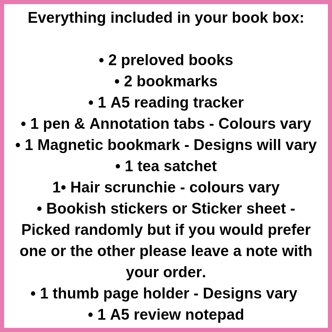 Blind date with a book box - TWO PRE LOVED BOOKS