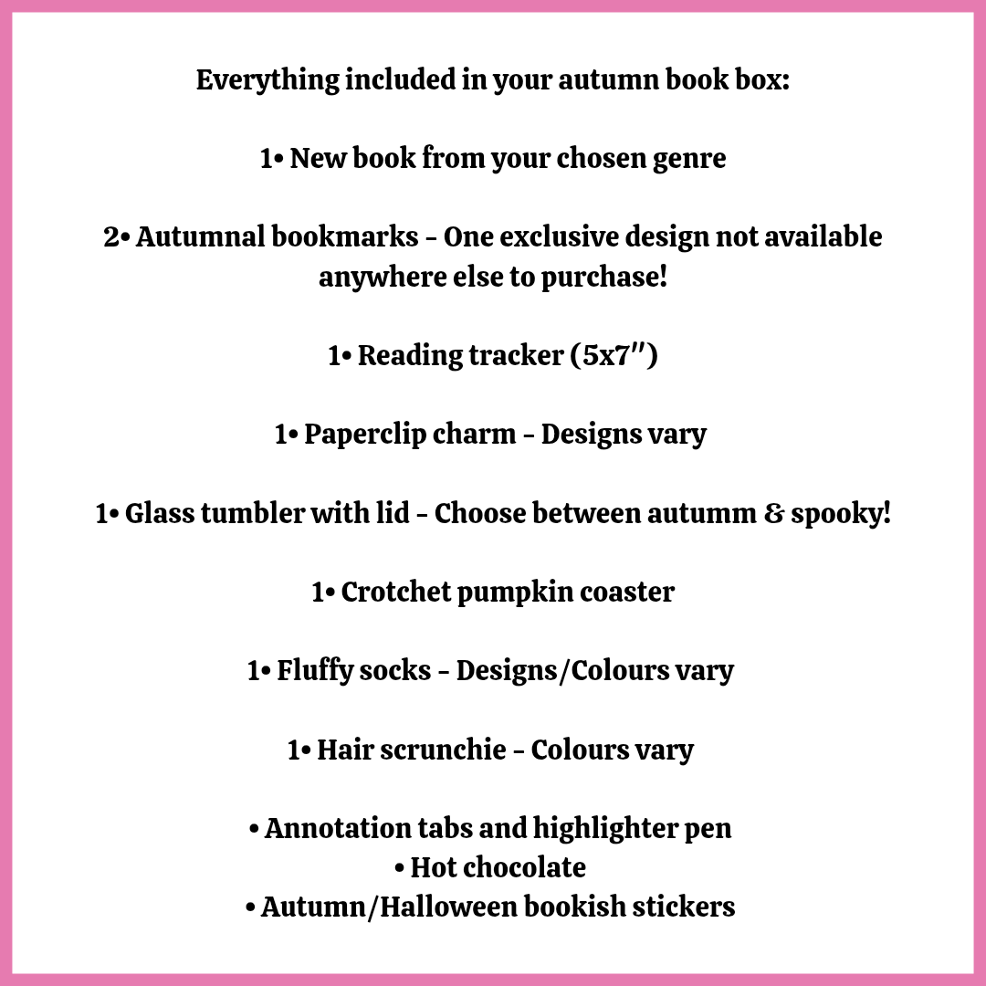 Autumn blind date gift box for booklovers