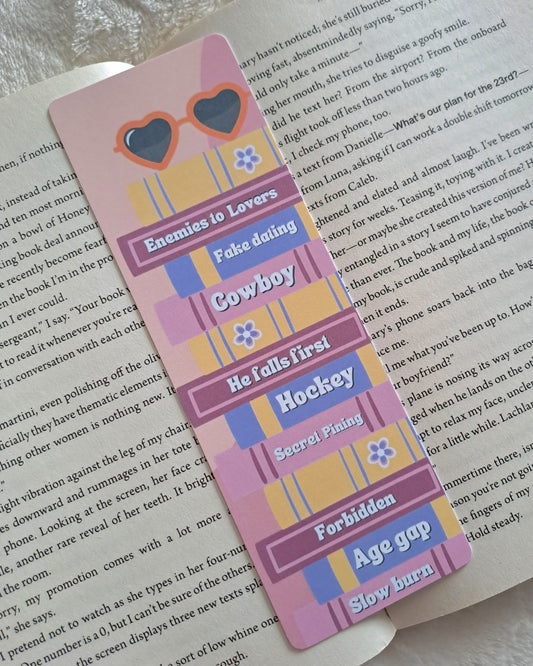 Romance tropes bookmark