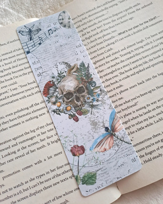 Vintage style skull bookmark