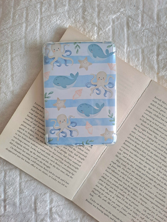 Under the sea watercolour kindle skin - Summer reading accessories | Gift for booklover