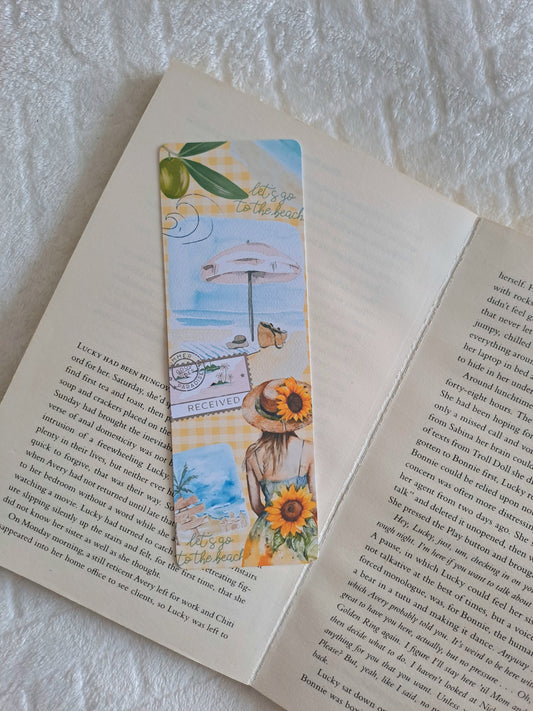 Water colour summer themed bookmark