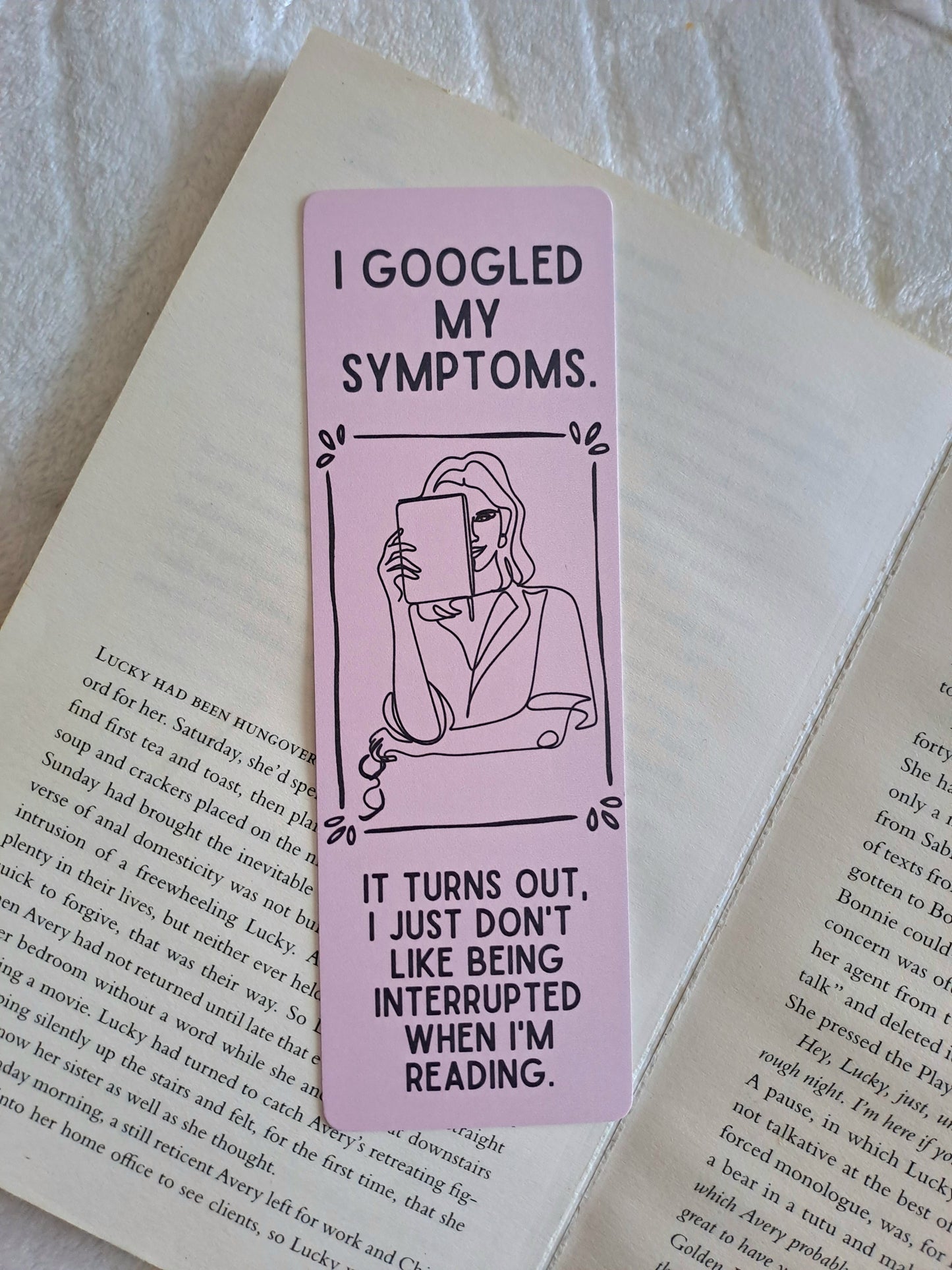 Bookworm symptoms checker bookmark - Adult humour | Gift for booklover