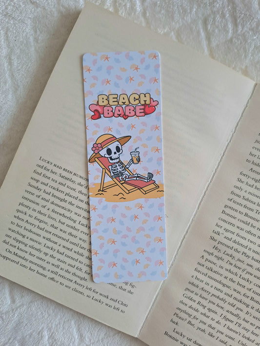 Beach babe skeleton bookmark - Beach themed | Gift for book lovers