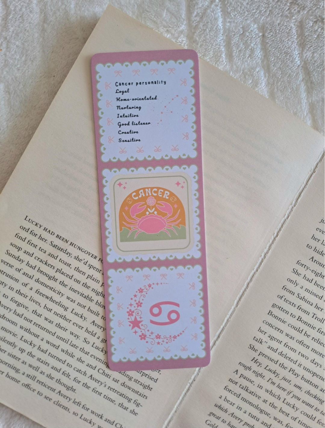 Cancer star sign personality traits bookmark