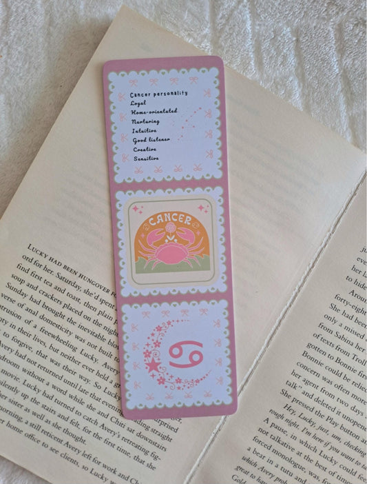Cancer star sign personality traits bookmark