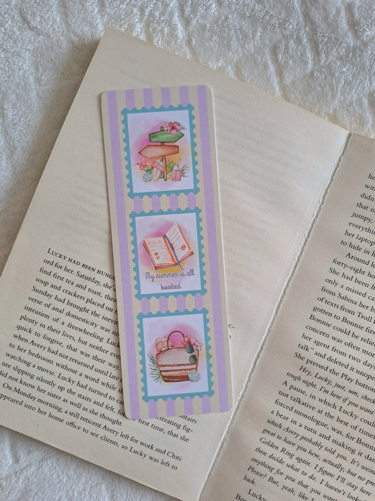 My summer is all booked - reading bookmark for book lovers