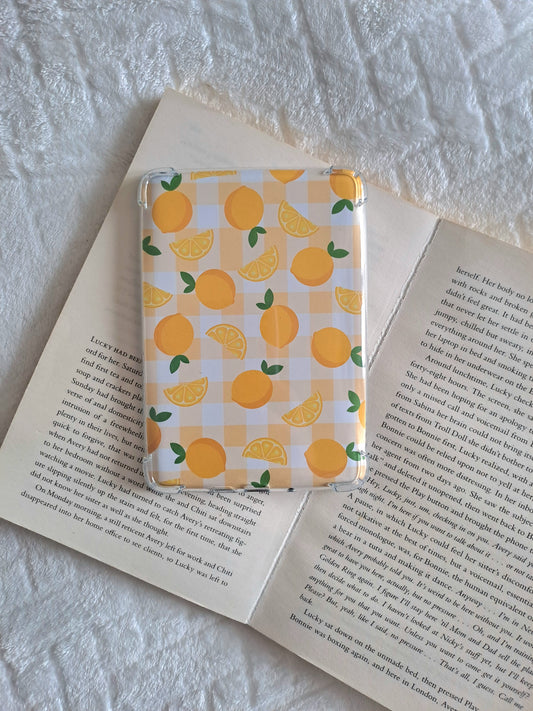 Yellow lemon picnic Kindle skin - Reading accessories | E reader | Booklover gift