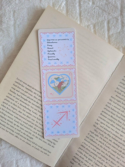 Sagittarius star sign personality traits bookmark