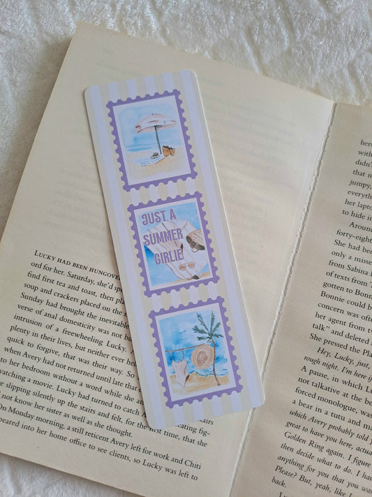 Just a summer girlie bookmark - Coquette | Water colour