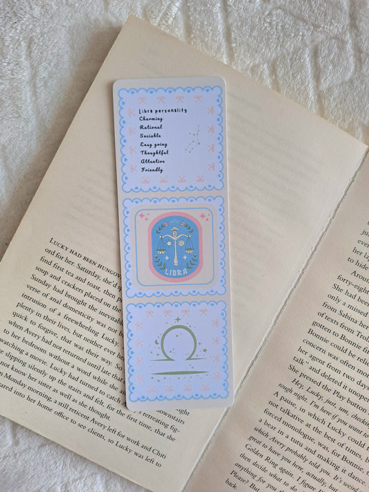 Libra personality traits bookmark - Star sign bookmarks
