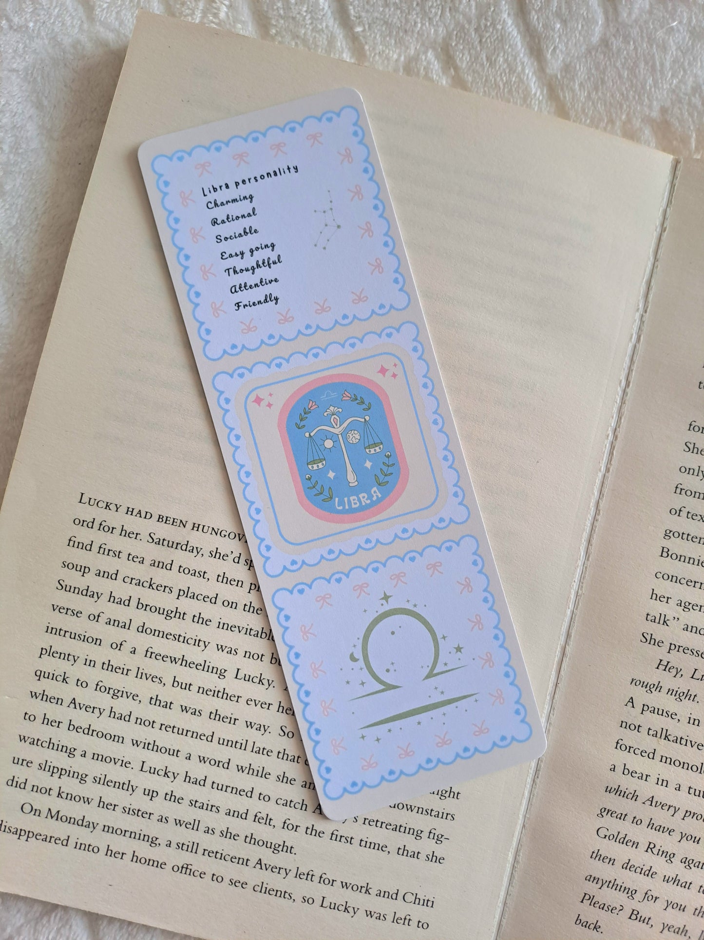 Libra personality traits bookmark - Star sign bookmarks