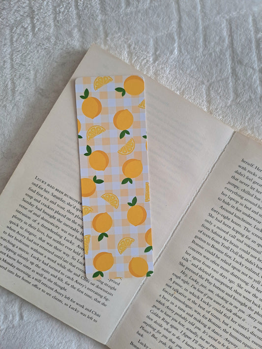 Yellow lemon picnic bookmark