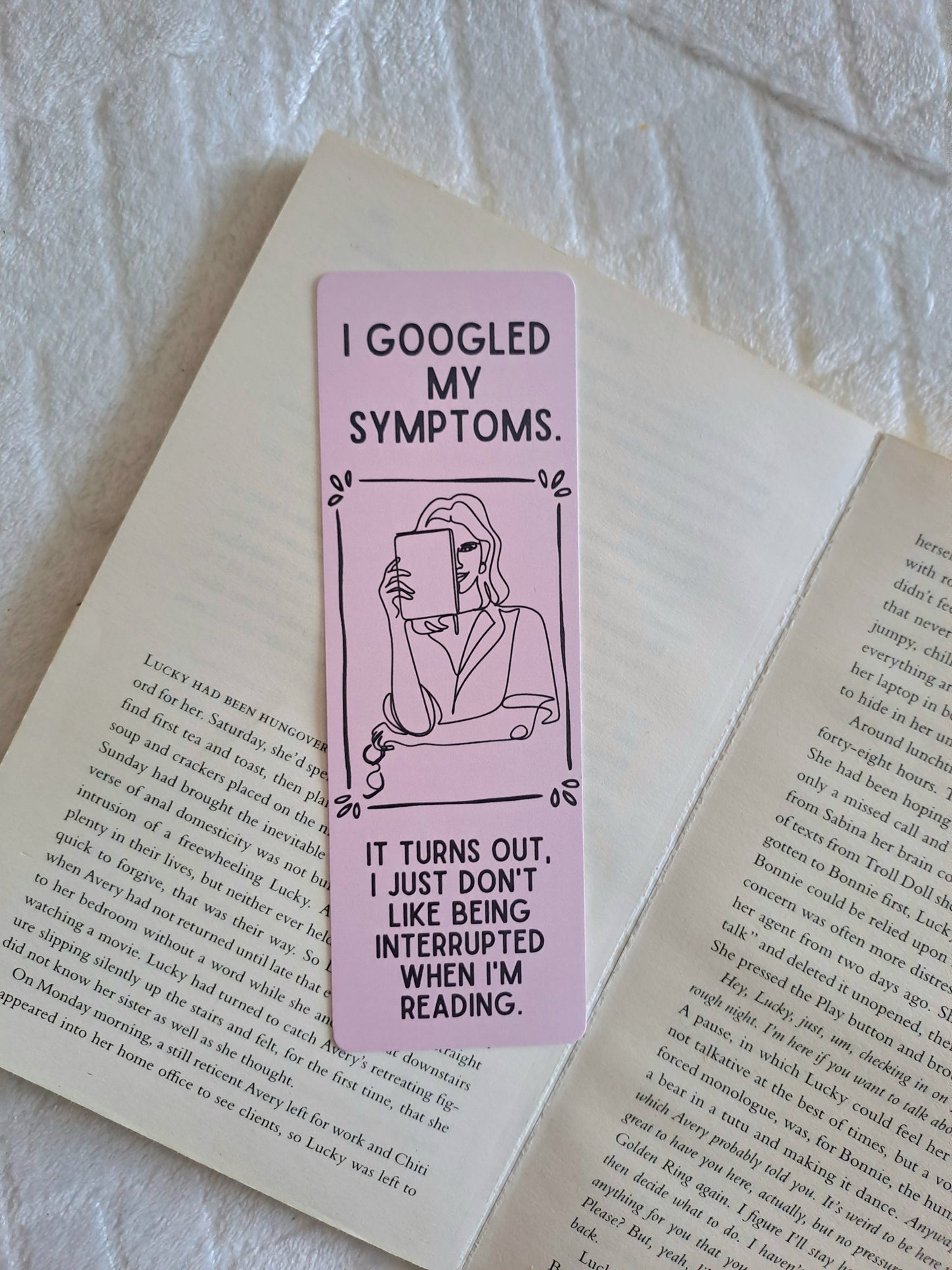 Bookworm symptoms checker bookmark - Adult humour | Gift for booklover