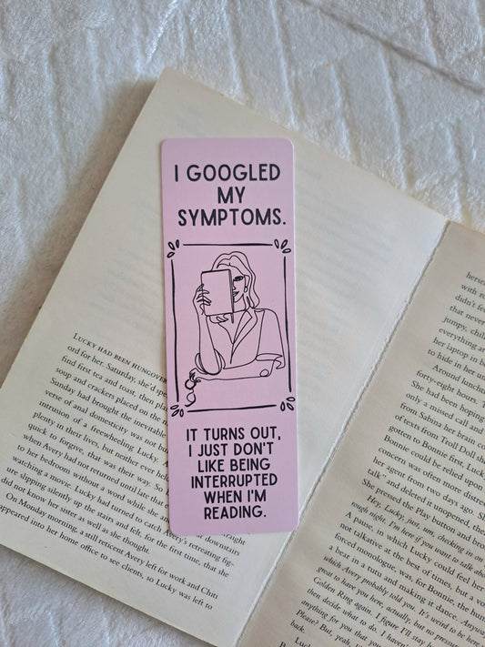 Bookworm symptoms checker bookmark - Adult humour | Gift for booklover