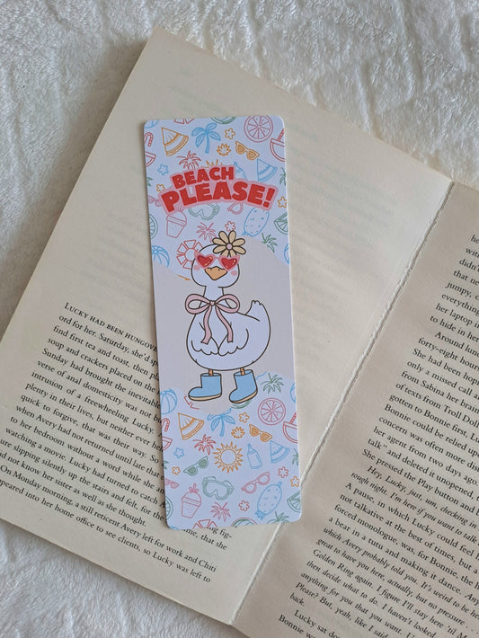 Summer goose beach themed bookmark